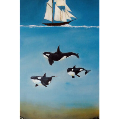 Affordable Art Print (Orcas)