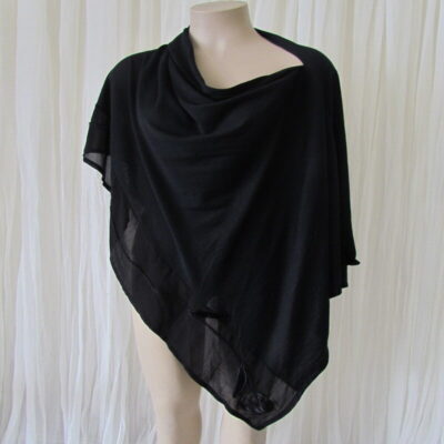 100% Merino Black Shawl