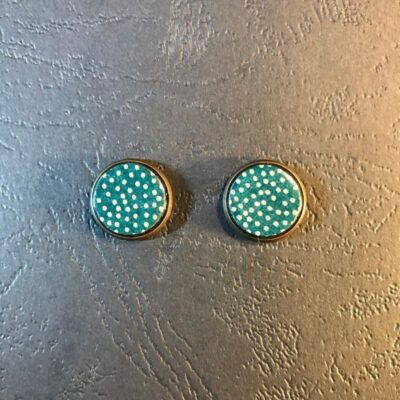 Stud Earrings(black And White Dot Patterns)