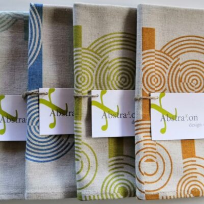 Concentric Circles Tea Towels – Hemp/Organic Cotton