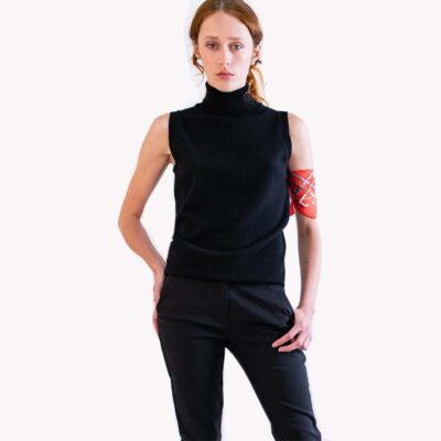 Women’s ‘Miss Sloane’ Black Cashmere Knit Vest
