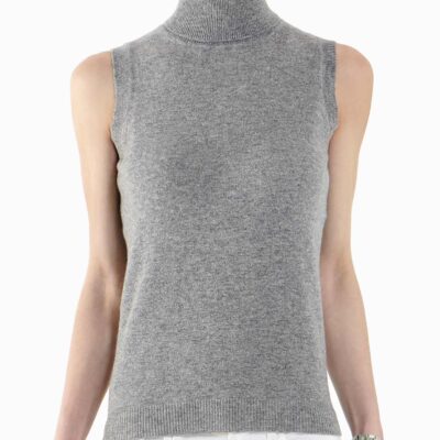 Women’s ‘Miss Sloane’ Grey Cashmere Knit Vest