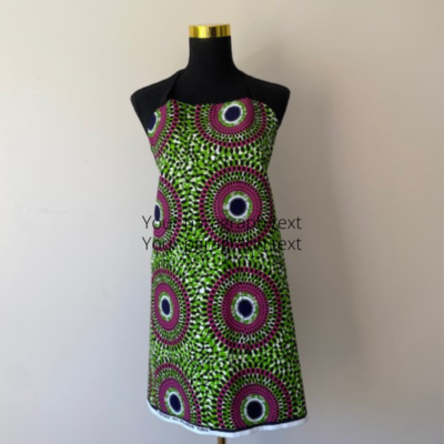 Apron Green With Pink Circles