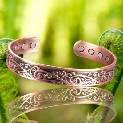 8 Magnet Copper Bracelet ‘Maori Art’ A2